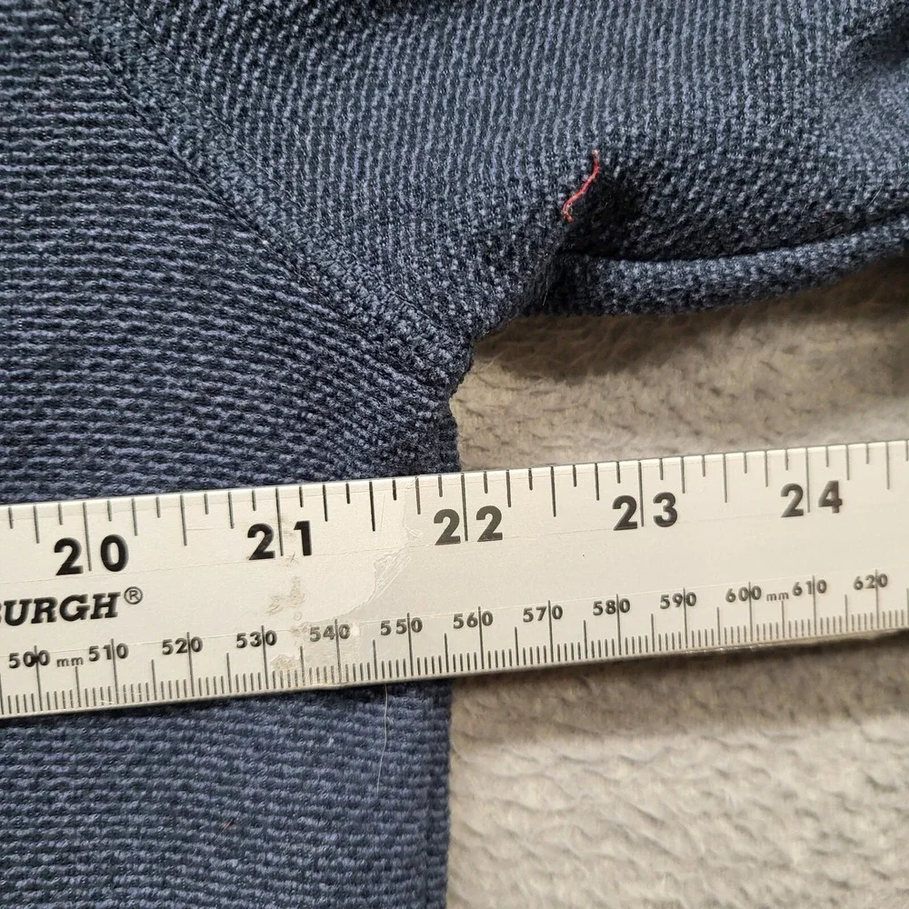 The North Face Men‎ Sweatshirt Large Blue Solid Logo 1/4 Zip Pullover